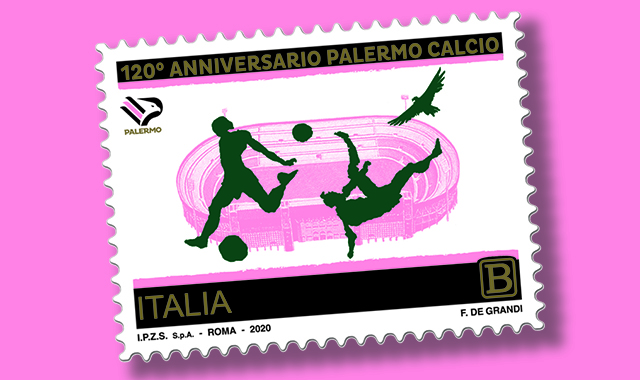 Calcio: il Palermo compie 120 anni, un francobollo lo celebra
