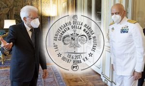 Un annullo filatelico per i 160 anni della Marina Militare, Mattarella: “Risorsa preziosa per il Paese”