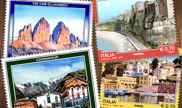 Le meraviglie d’Italia in pochi centimetri: il turismo secondo i francobolli
