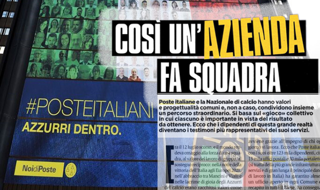 Panorama: Poste Italiane come la Nazionale di calcio, nel gioco di squadra ognuno è importante