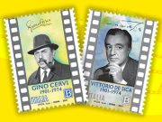 Gino Cervi e Vittorio De Sica: due francobolli per i maestri del cinema