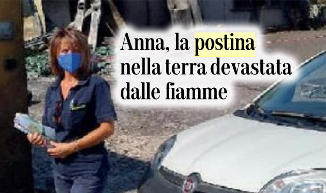 La portalettere Anna nella Sardegna devastata dagli incendi: “Così ho continuato il mio servizio”
