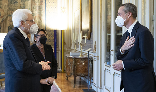 Quirinale, il Presidente Mattarella riceve i vertici di Poste Italiane