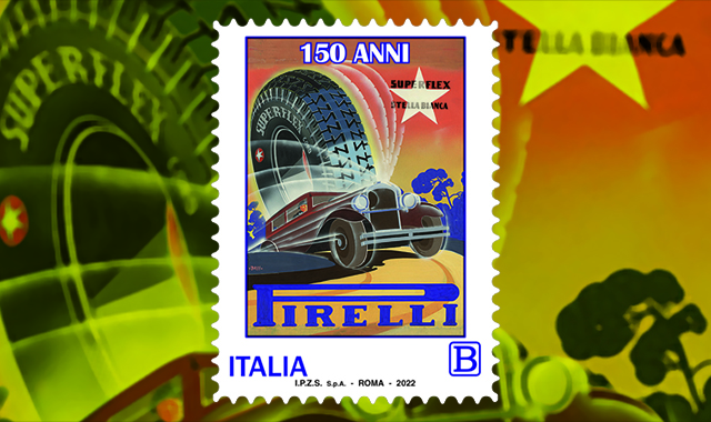 150 anni di Pirelli: un francobollo ne omaggia la storia