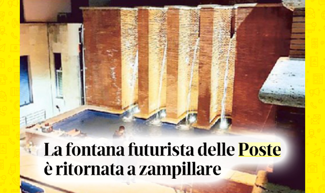 La Spezia, nuova vita per la fontana futurista del palazzo delle Poste