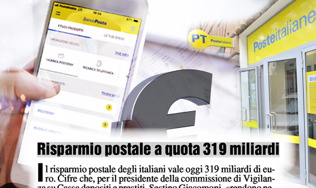 Il risparmio postale degli italiani vale 319 miliardi