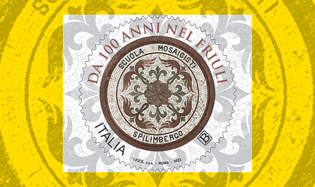 Un francobollo per il centenario della Scuola Mosaicisti del Friuli