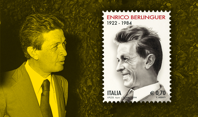 Cent’anni fa nasceva Enrico Berlinguer, il suo ritratto in un francobollo del 2014