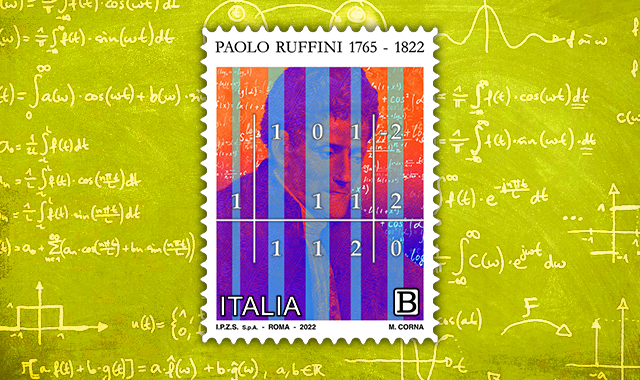 Un francobollo per il bicentenario della morte del matematico Paolo Ruffini