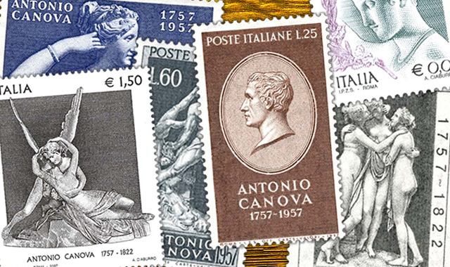 Un francobollo per il bicentenario della morte di Antonio Canova