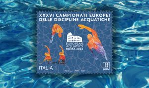 A Roma gli Europei di Nuoto: emesso il francobollo della serie “lo Sport”