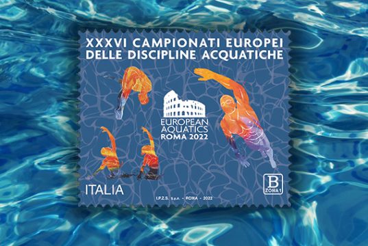 francobollo europei nuoto