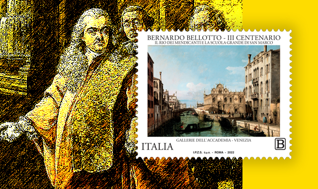 Un francobollo dedicato a Bernardo Bellotto nel terzo centenario della nascita