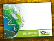 Una cartolina dedicata alla 53° Giornata Mondiale della Posta