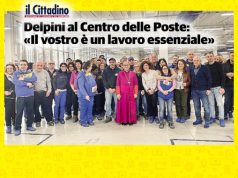 Milano, l’arcivescovo Delpini in visita al Centro di smistamento di Peschiera: “Il lavoro di Poste essenziale per i cittadini”