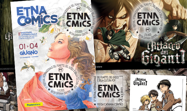 Filatelia e fumetto: Poste Italiane all’Etna Comics con 4 annulli speciali