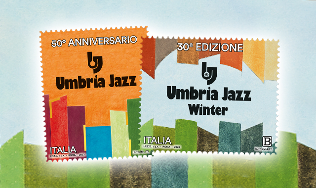 Un francobollo per i 50 anni di Umbria Jazz