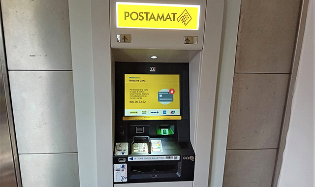 Nuovi ATM Postamat per gli uffici postali di Pescara
