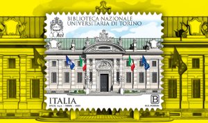 Un francobollo per i 300 anni della Biblioteca Nazionale Universitaria di Torino