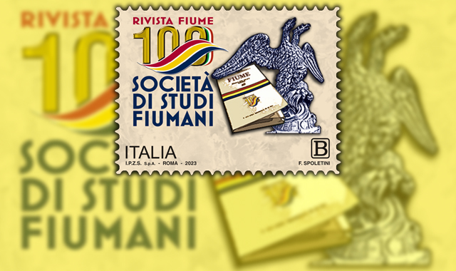 Un francobollo dedicato alla Società di Studi Fiumani, nel 100° anniversario della fondazione