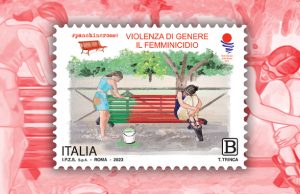 Panchine rosse, un francobollo ricorda l’importanza della Giornata