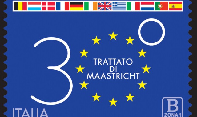 Poste celebra l’UE con un francobollo dedicato al Trattato di Maastricht