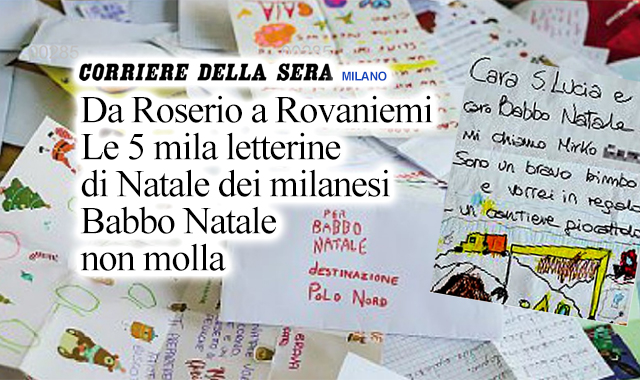 Dal centro di smistamento postale di Roserio a “Rovaniemi, Polo Nord”: le lettere dei bambini di Milano a Babbo Natale