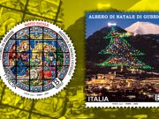 Arrivano i francobolli Santo Natale e Albero di Natale di Gubbio