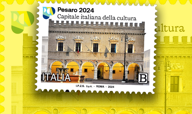 Un francobollo per celebrare Pesaro Capitale Italiana della Cultura