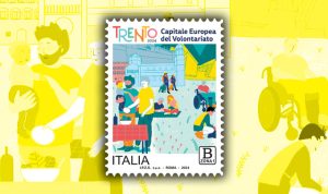 Trento città del volontariato celebrata da un nuovo francobollo