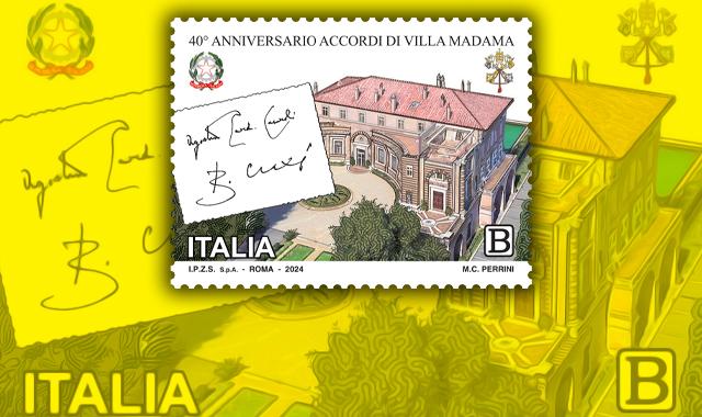 Un francobollo celebrativo degli Accordi di Villa Madama