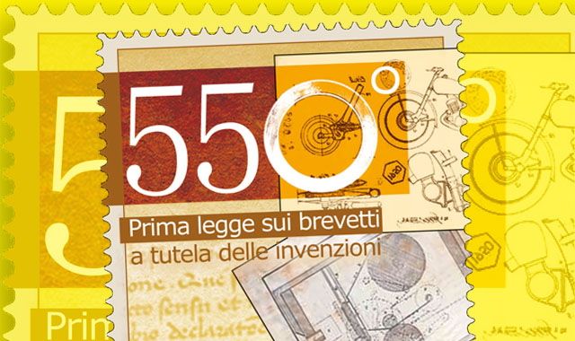 Filatelia, un francobollo celebra la prima legge sui brevetti