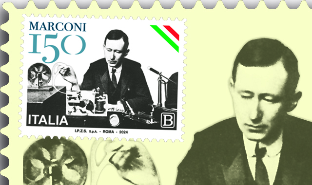 Un francobollo per i 150 anni dalla nascita di Guglielmo Marconi