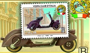 Vespa Club d’Italia, un francobollo celebra la passione per un’icona italiana