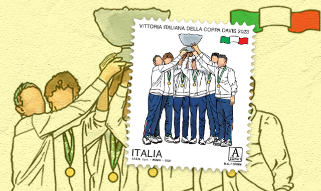 Poste: un francobollo celebra il trionfo italiano nella Coppa Davis del 2023