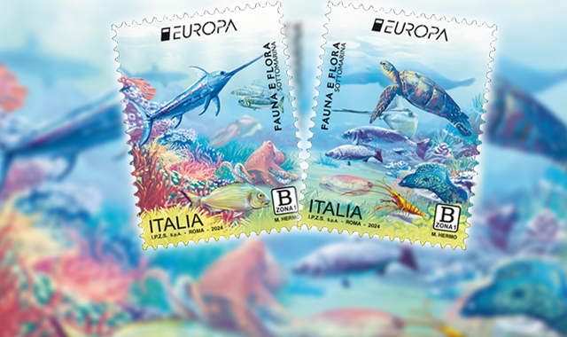 Europa 2024: due francobolli celebrano la biodiversità del Mediterraneo