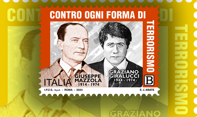 Un francobollo per Mazzola e Giralucci, vittime del terrorismo 50 anni fa