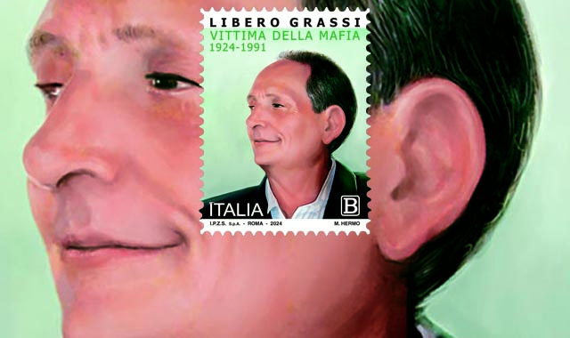 Un francobollo dedicato a Libero Grassi a cento anni dalla nascita