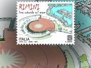 Un francobollo dedicato a "Una rotonda sul mare: Rimini"