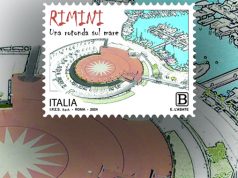 Un francobollo dedicato a "Una rotonda sul mare: Rimini"