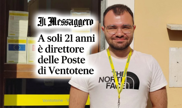 Il 21enne Francesco e le Poste di Ventotene: “Dirigerle è un onore”