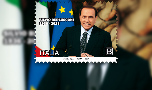 Un francobollo ricorda Silvio Berlusconi