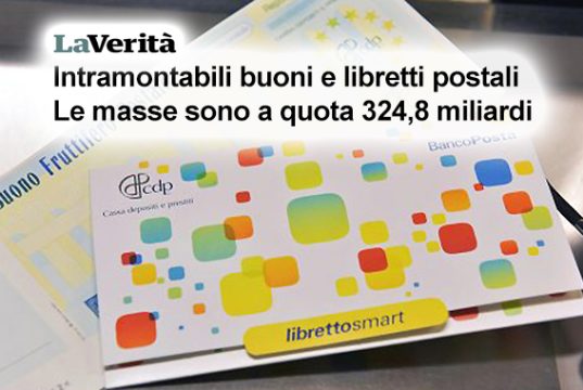 Risparmio postale: metà dei residenti in Italia si affida a buoni e libretti