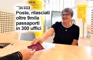 Polis, rilasciati oltre 9mila passaporti in 300 uffici