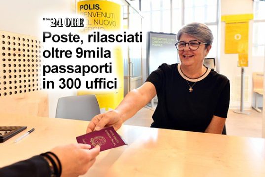 Polis, rilasciati oltre 9mila passaporti in 300 uffici