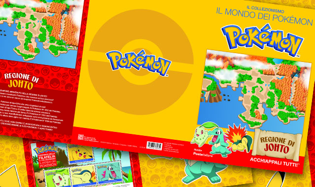 Filatelia di Poste Italiane: ecco il secondo folder dedicato alle otto regioni dei Pokémon