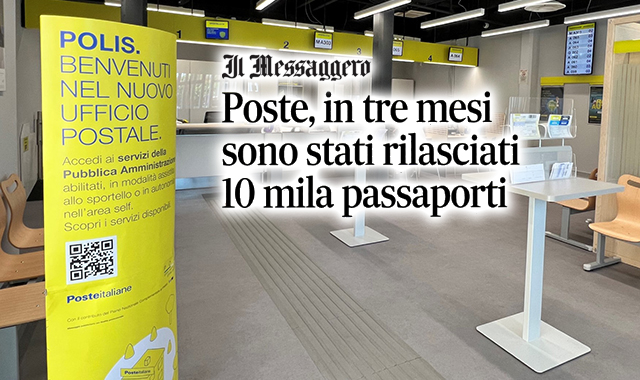 Progetto Polis: in tre mesi rilasciati 10mila passaporti negli uffici postali