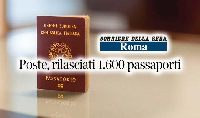 Roma: in tre mesi rilasciati 1.600 passaporti negli uffici postali